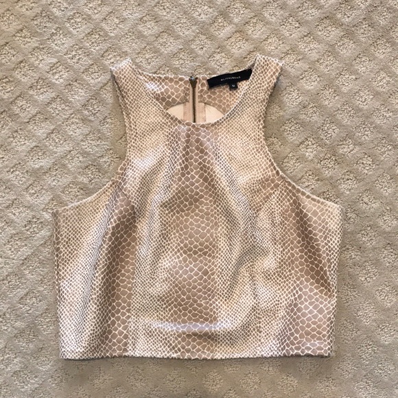 Snakeskin Print Crop Top - Picture 2 of 6